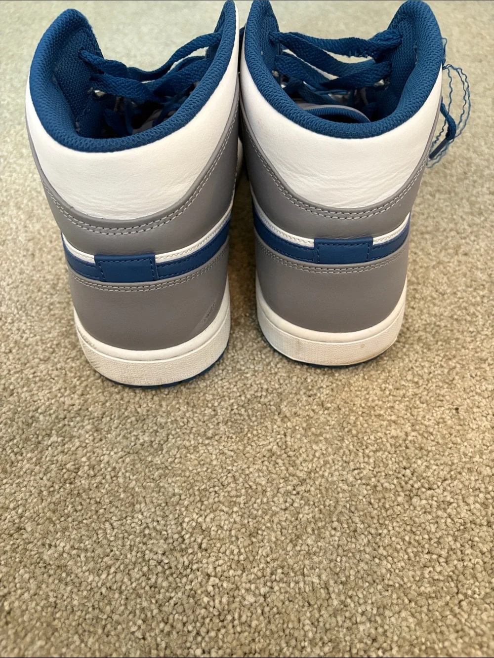 Jordan Men’s High-Top Sneakers - White / Gray / Blue